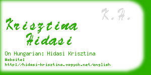 krisztina hidasi business card